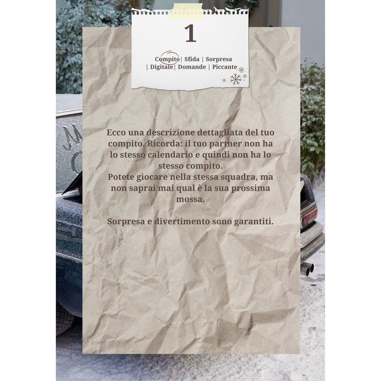 Calendario dell’Avvento per coppie